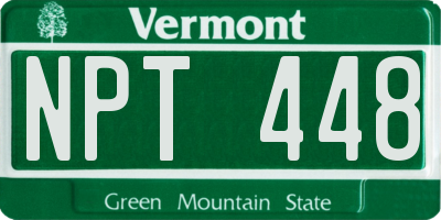 VT license plate NPT448