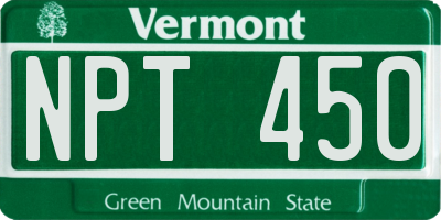 VT license plate NPT450