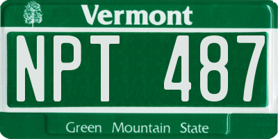 VT license plate NPT487