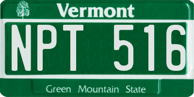 VT license plate NPT516