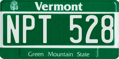 VT license plate NPT528