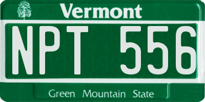 VT license plate NPT556