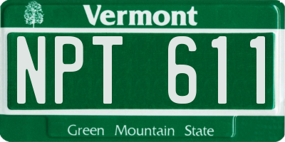 VT license plate NPT611