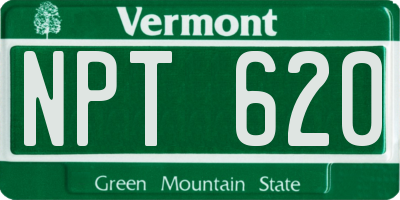 VT license plate NPT620