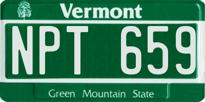 VT license plate NPT659