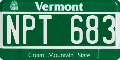 VT license plate NPT683