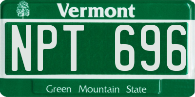 VT license plate NPT696
