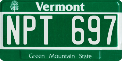 VT license plate NPT697