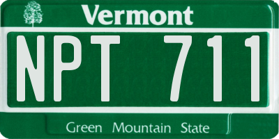 VT license plate NPT711