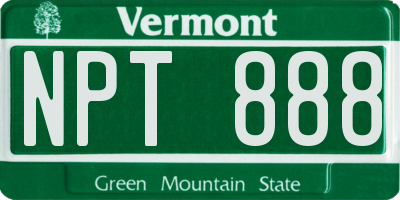 VT license plate NPT888