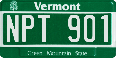 VT license plate NPT901