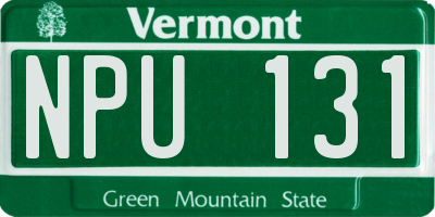VT license plate NPU131