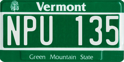 VT license plate NPU135