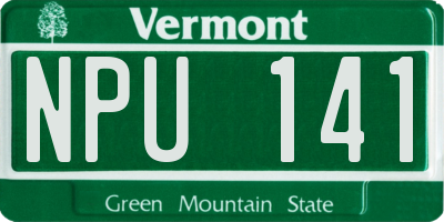 VT license plate NPU141