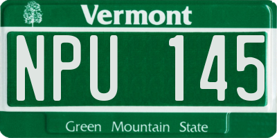 VT license plate NPU145