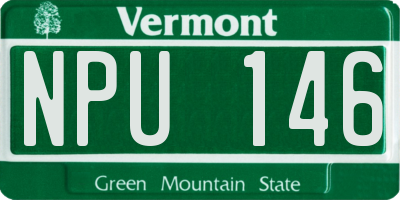 VT license plate NPU146