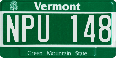 VT license plate NPU148