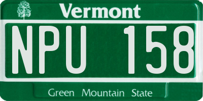 VT license plate NPU158