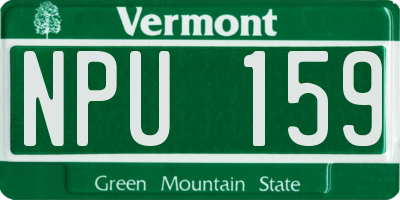 VT license plate NPU159