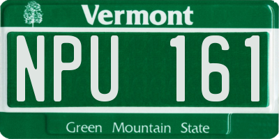 VT license plate NPU161