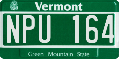 VT license plate NPU164