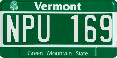 VT license plate NPU169