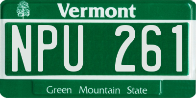 VT license plate NPU261