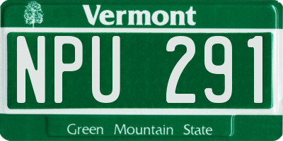 VT license plate NPU291