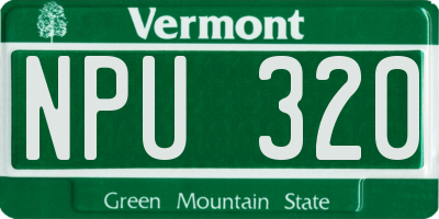 VT license plate NPU320