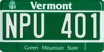 VT license plate NPU401