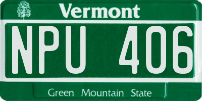 VT license plate NPU406