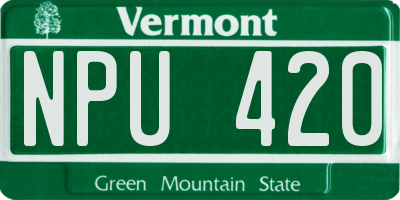 VT license plate NPU420