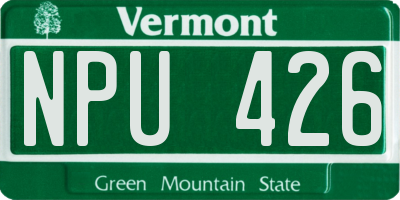 VT license plate NPU426