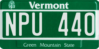 VT license plate NPU440