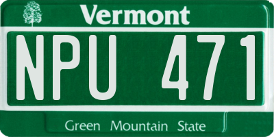VT license plate NPU471