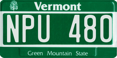 VT license plate NPU480