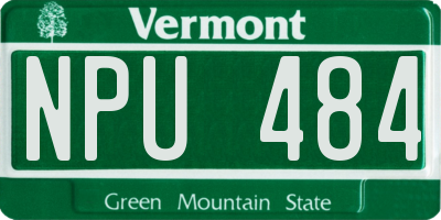 VT license plate NPU484