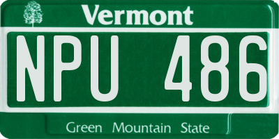 VT license plate NPU486