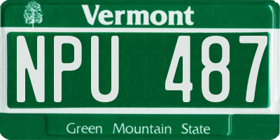 VT license plate NPU487