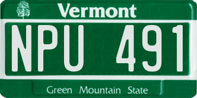 VT license plate NPU491