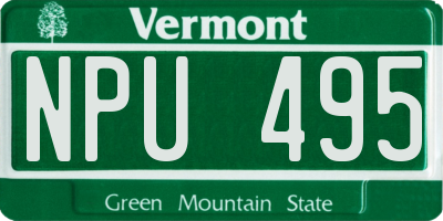VT license plate NPU495