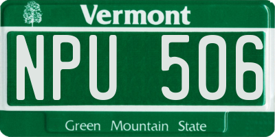 VT license plate NPU506