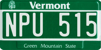 VT license plate NPU515