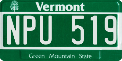 VT license plate NPU519