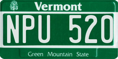 VT license plate NPU520