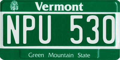 VT license plate NPU530