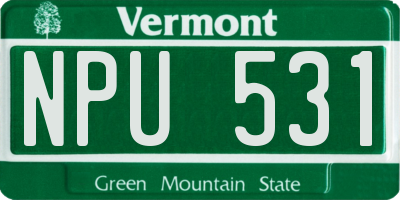 VT license plate NPU531