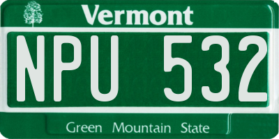 VT license plate NPU532