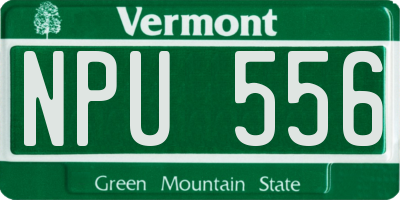 VT license plate NPU556