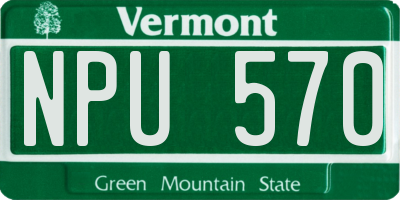 VT license plate NPU570